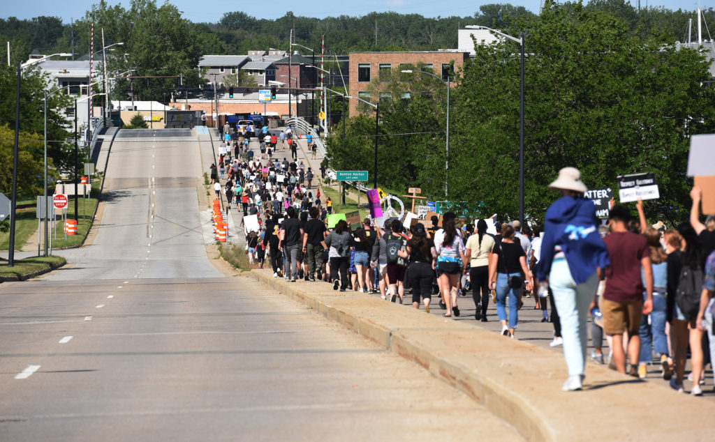 Black Lives Matter march from St. Joseph across the bridge to Benton Harbor.