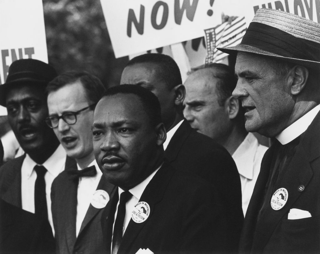 Martin Luther King Jr. in a crowd.